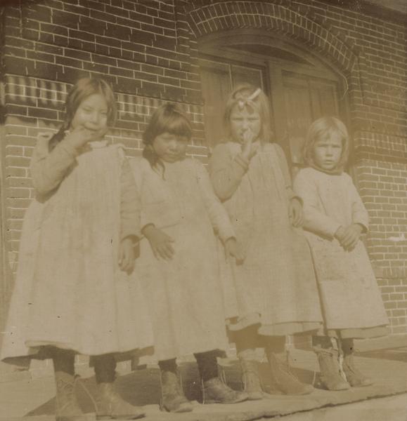 Ute girls at Uintah School, part of the Uintah and Ouray Agency.