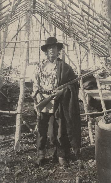 Bug-u-ma-ge-sik, the Indian outlaw who caused the Ojibwa-Pillager Battle at Sugar Point on Bear Lake.