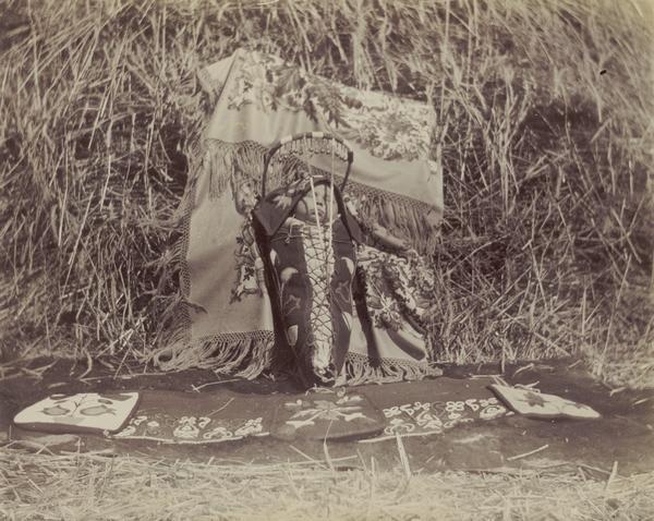 An Indian child on a blanket at the Warm Springs Agency in Oregon.