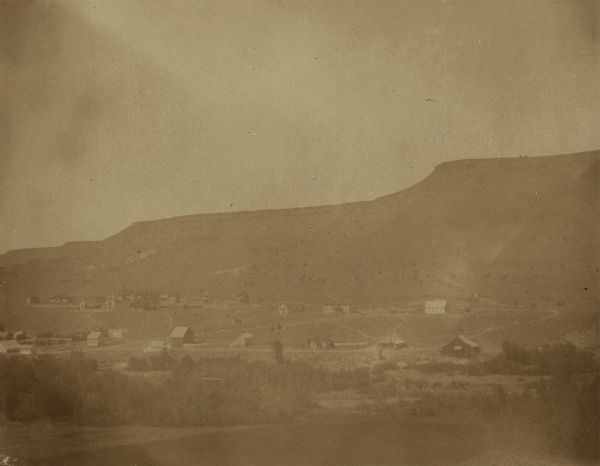 A view of the Warm Springs Agency in Oregon from the south.
