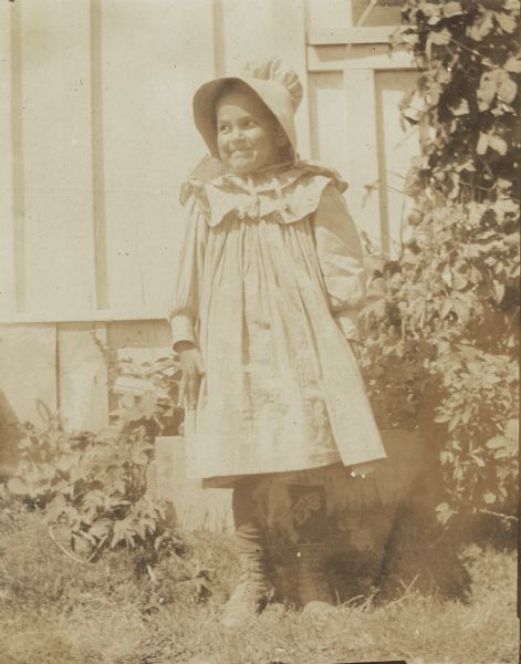 The Native American daughter of Mrs. Bar, the school cook at the Warm Springs Agency in Oregon.