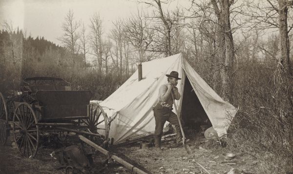 Photographer Thomas B. Magee's Camp at St. Mary's Lake.