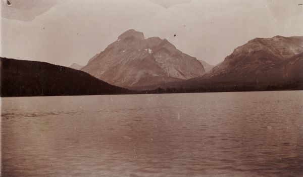 Lower Two Medicine Lake and Rising Wolf Mountain.