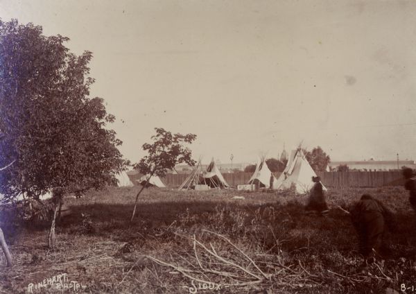Sioux tepees at the Trans-Mississippi Exposition and Indian Congress.