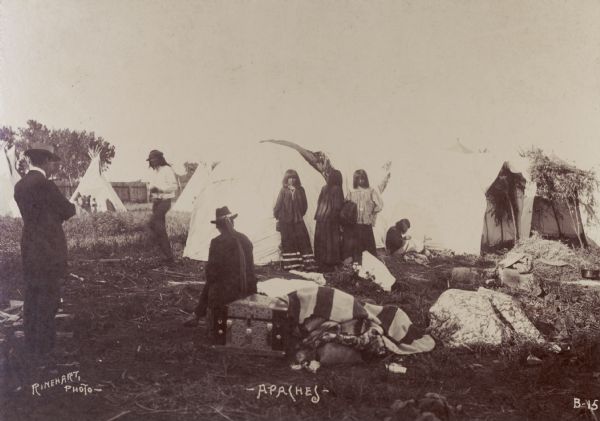 Apaches at the Trans-Mississippi Exposition and Indian Congress.