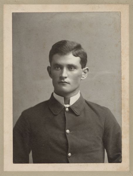 Creek Indian Tom Meagher of the Kendall College Class of 1902. He was a bugler for Rough Riders Troop L.