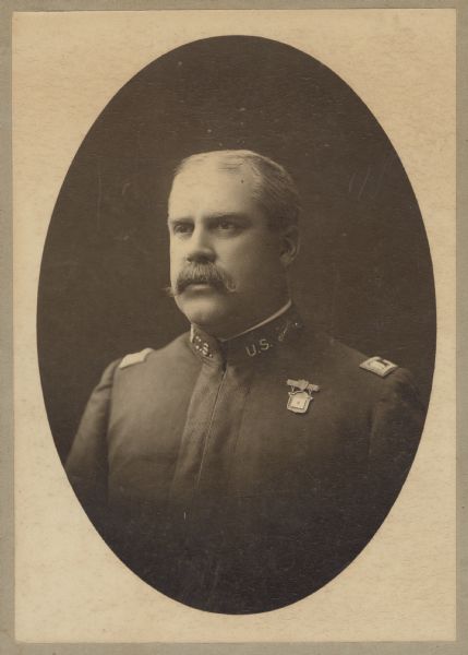 Waist-up portrait of William Arthur Jones, U.S. Commissioner of Indian Affairs, 1897-1905.