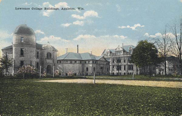 Lawrence College campus. Caption reads: "Lawrence College Buildings, Appleton, Wis."