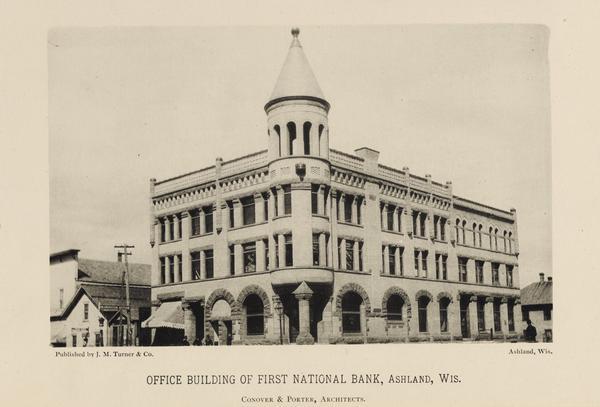 Office building of the First National Bank.