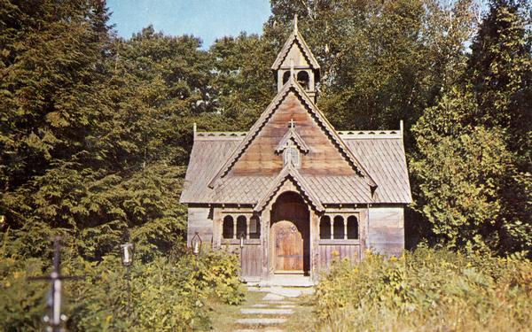 Privately built chapel, decorated in Norwegian style by Mr. and Mrs. Boynton.