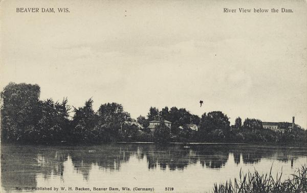 Caption reads: "River View below the Dam."