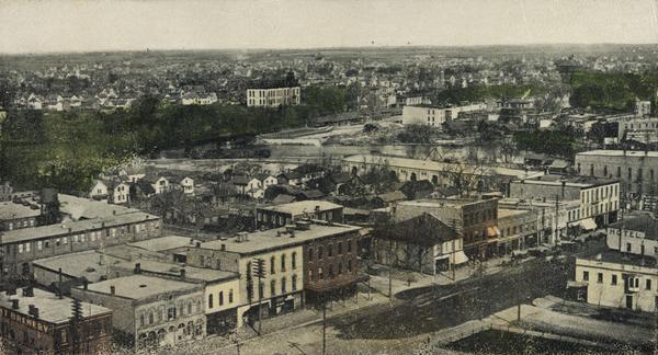 Elevated view of downtown Beloit.