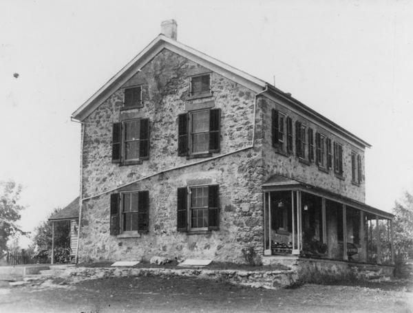 View of the Friederich Kohlmann house, built in 1867.  It is located on Highway 19, one mile east of Marxville.