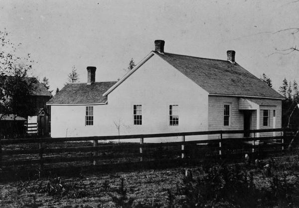 View of the Hauser home, the residence of Rev. Jacob Hauser. He was a missionary to the Winnebago Native Americans from 1878 to 1885.