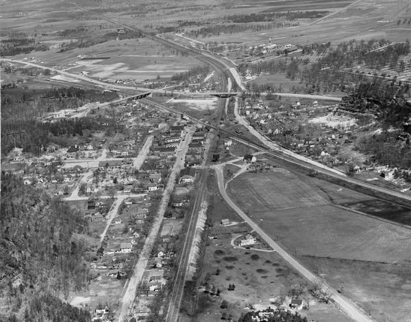Aerial view of Camp Douglas.