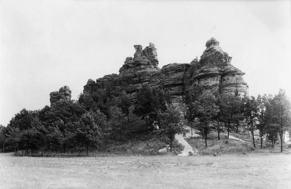 Castle Rock. Castle Rock is an example of a monadnock or inselberg, a geological formation common in northern and central Wisconsin.