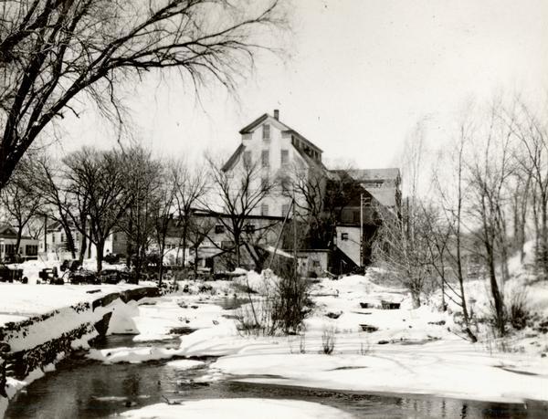 Cedarburg Mill in winter.