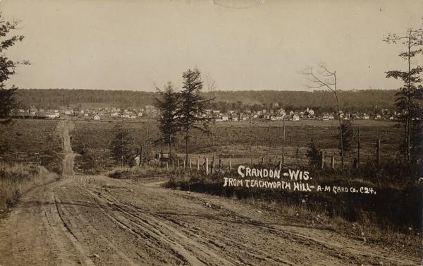 Caption reads: "Crandon—Wis. From Teachworth Hill".
