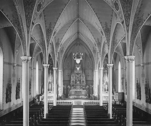 Interior view of St. Francis Xavier Church.