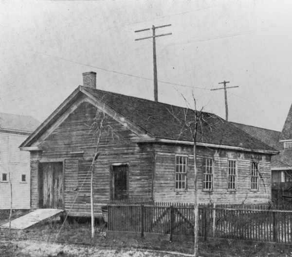 The first permanent school building in Eau Claire.  Built in 1857.
