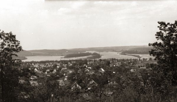 Elevated view of the residential section of Eau Claire from Mount Tom.