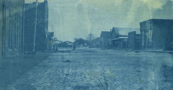 Cyanotype view of Main Street.