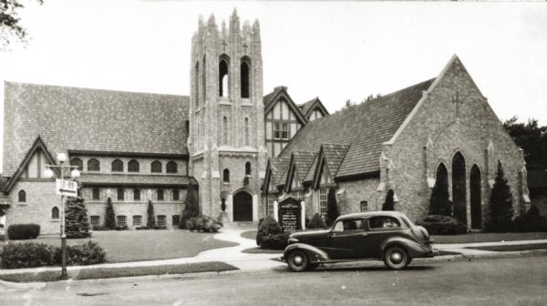 View of First Methodist Church, the third building.