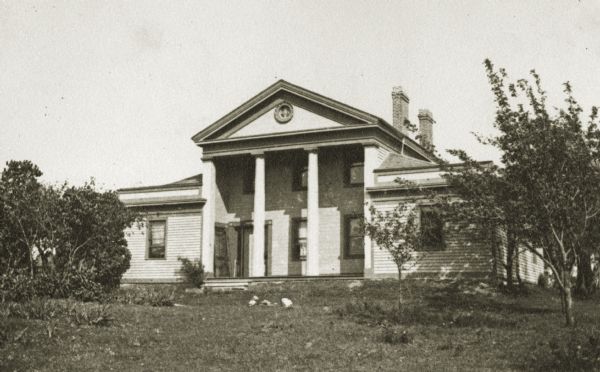 View of the Captain John Cotton residence. Also known as "Beaupre", this Greek Revival style house was built in 1842 for Cotton, a retired U.S. Army officer.