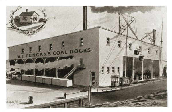 View of W.E. Duncan's coal docks.
