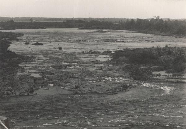 View of the Chippewa River rapids.