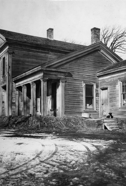 East elevation view of the James Fraser house porch.