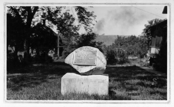 View of the Massey home marker.