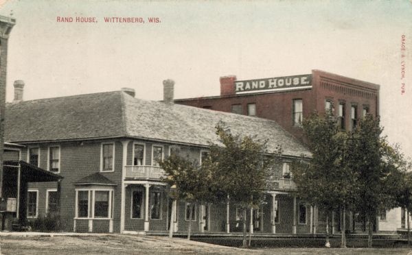 The Rand House in Wittenberg. Caption reads: "Rand House, Wittenberg, Wis."