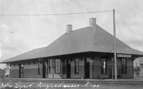 Sault Ste. Marie railroad depot in Weyerhaeuser.