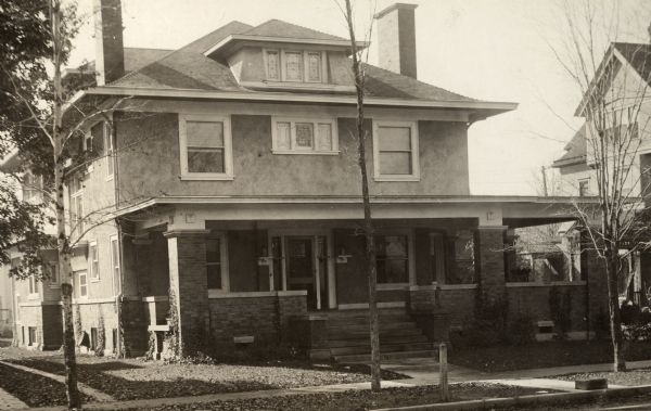 Exterior view of the home of Chief Justice Marvin B. Rosenberry.
