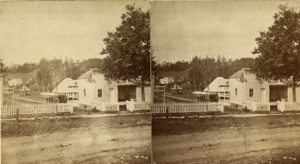 Stereograph view of Glenn's mineral spring.