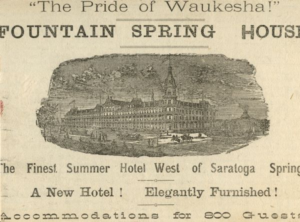 Advertisement for the Fountain Spring House.