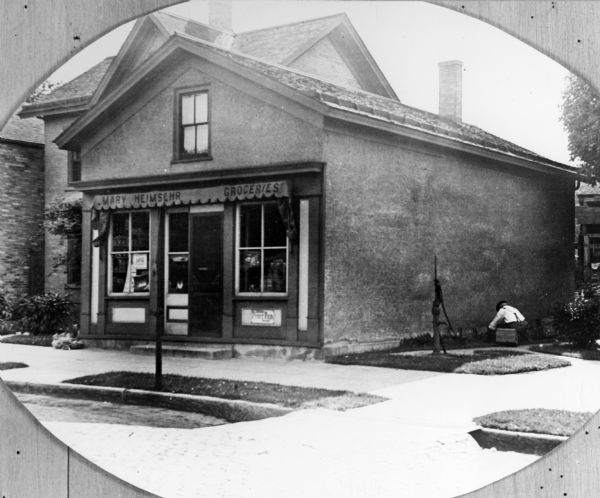 View of the building which housed the first kindergarten in Wisconsin, opened by Mrs. Carl Schurz in 1856.