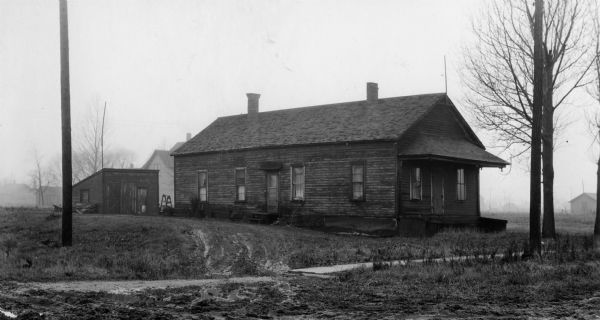 Exterior view of a house built in about 1900.