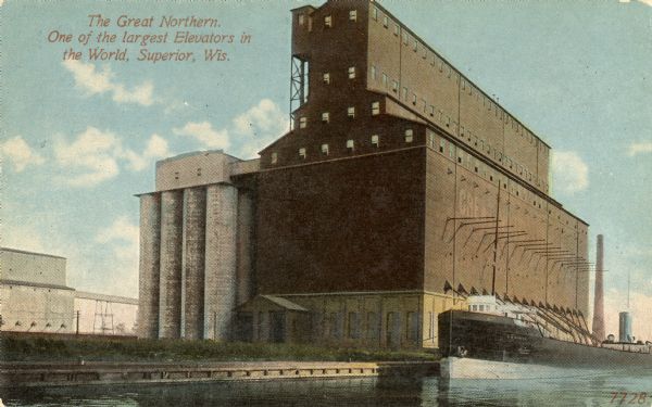 Caption reads: "The Great Northern. One of the largest Elevators in the World, Superior, Wis."