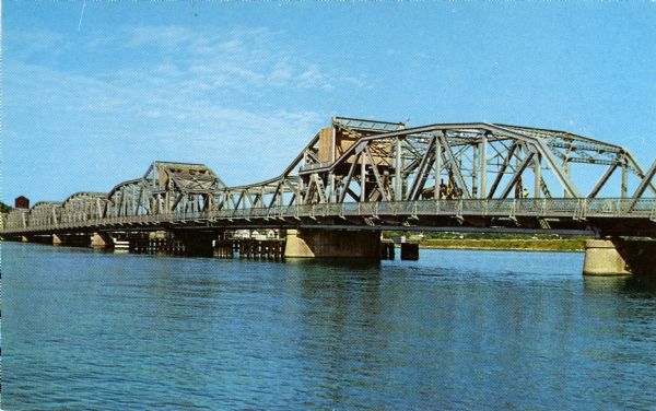 View of the bridge spanning the Sturgeon Bay canal.
