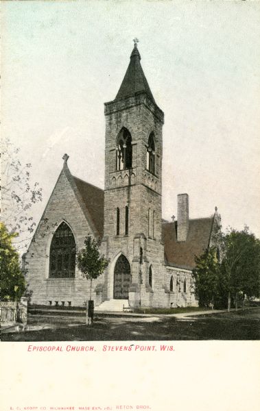Caption reads: "Episcopal Church, Stevens Point, Wis."