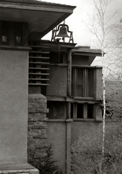 Close-up view of Taliesin, Frank Lloyd Wright's residence and studio. Taliesin is located in the vicinity of Spring Green, Wisconsin.