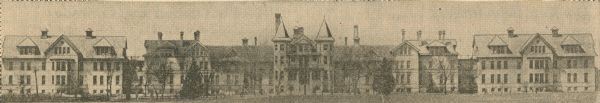 Sheboygan County Hospital, also known as Park Lawn for awhile; built in 1882, razed in 1960. This excerpt from the Sheboygan Press is depicting the Hospital before it was razed.