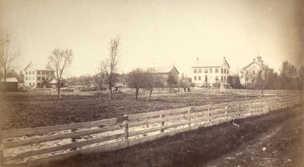 View from road towards a mission house, erected between 1862 and 1873.