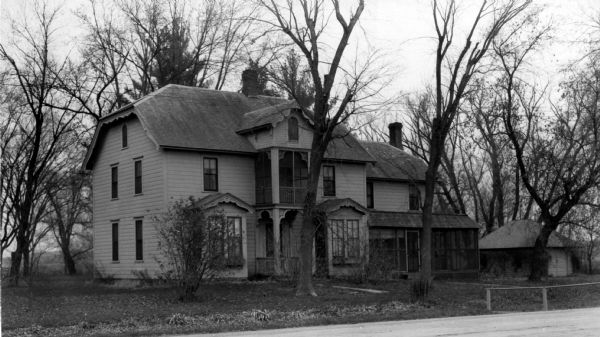 Exterior view of the Sechler home, the residence of J.R. Sechler.