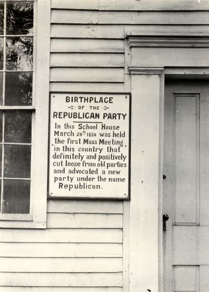 Close-up view of the Republican House historical marker.