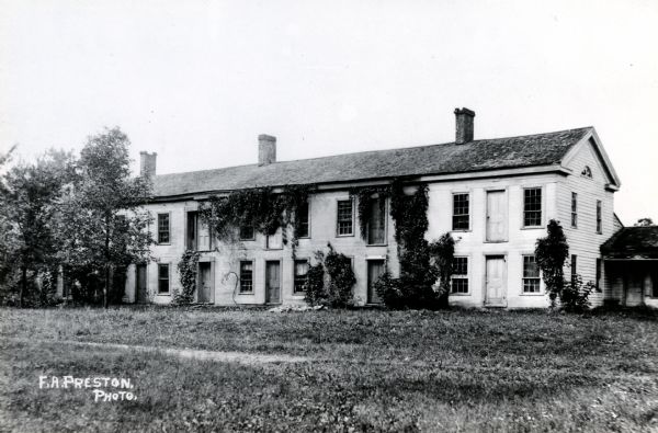 Long House Dormitory at Ceresco, the Fourierite community, used as a "Poor" house in  the 1930's.