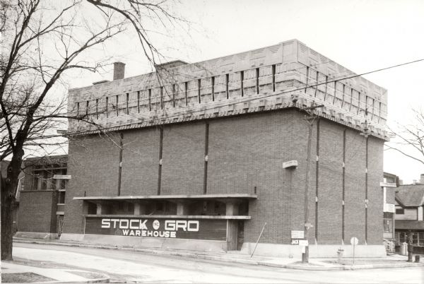 The Stock Gro Inc. warehouse built in 1915 for A.D. German.  Frank Lloyd Wright completed the working drawings in 1914.