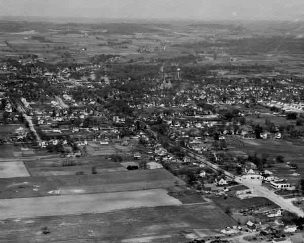 Aerial view of Reedsburg.